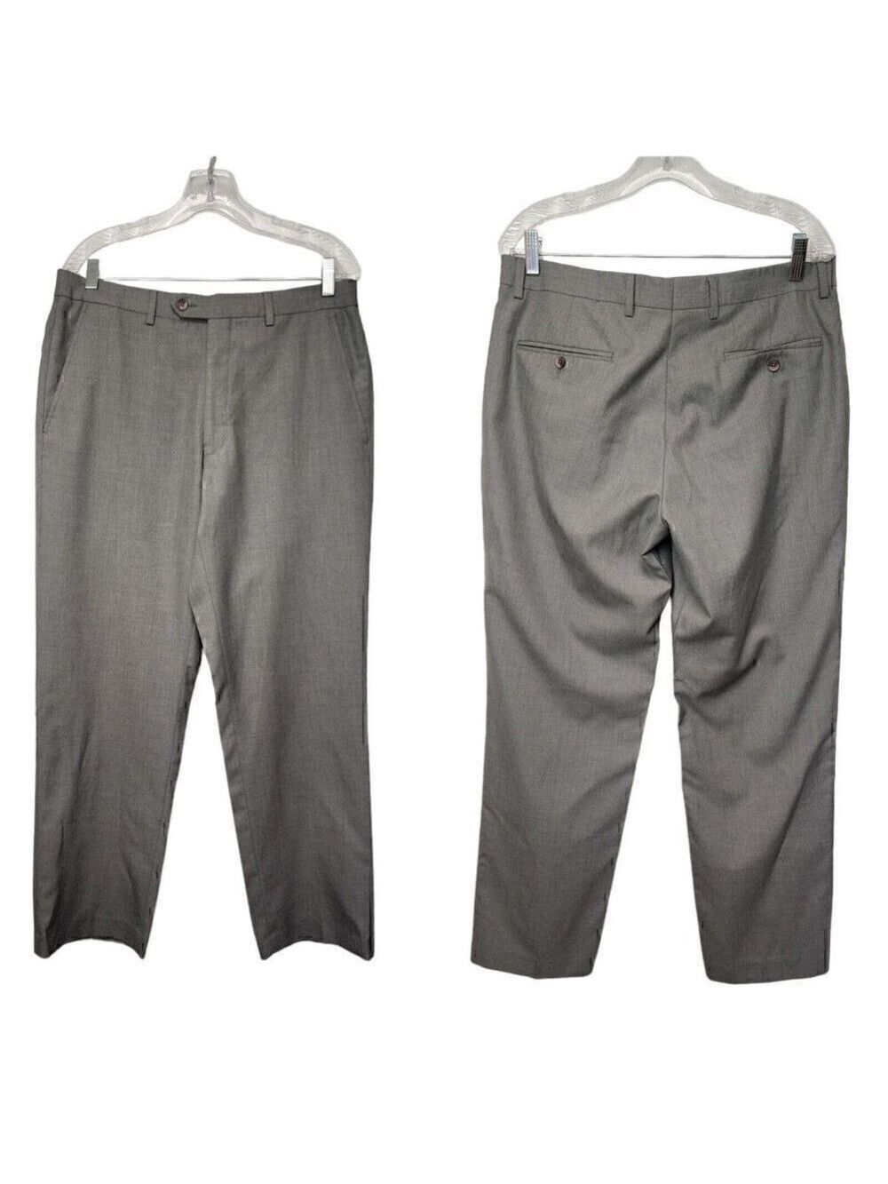 Greg Norman Men's Performance Golf Straight-Leg Dress Pants Color Gray 34X32